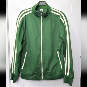 Vintage Y2K 00s Sporty Green Striped Old Navy Track Jacket Sz L